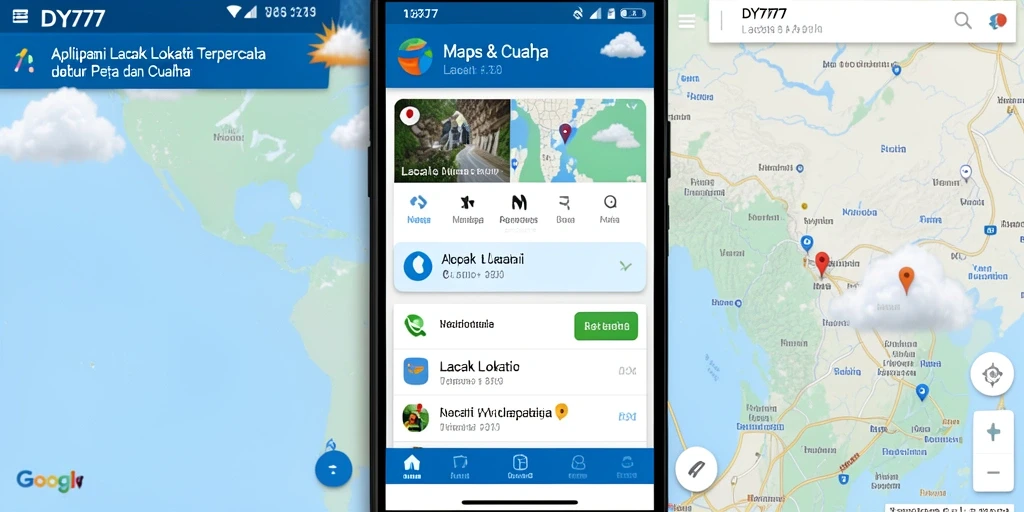 Antarmuka DY777 yang intuitif untuk lacak lokasi.