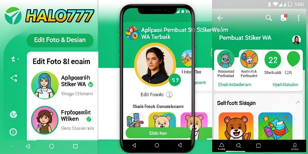 Antarmuka menarik dengan fitur Pembuat Stiker WA yang mudah digunakan.
