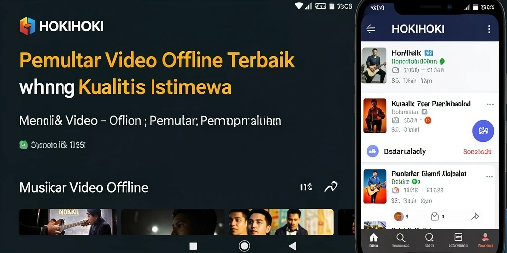 Tampilan antarmuka HOKIHOKI dengan fitur Pemutar Video Offline
