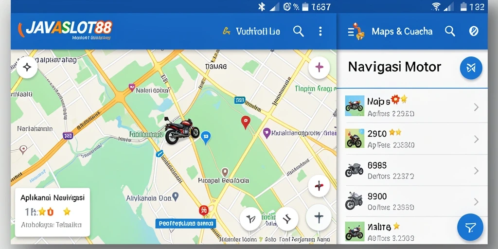 Antarmuka aplikasi JAVASLOT88 yang intuitif dan mudah digunakan untuk navigasi motor.