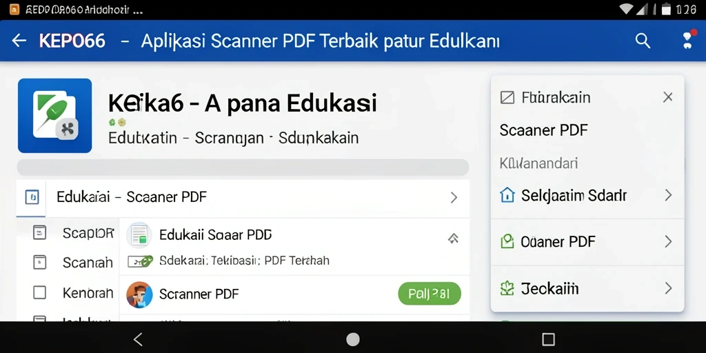 Antarmuka aplikasi KEPO66 untuk pemindaian PDF yang intuitif.