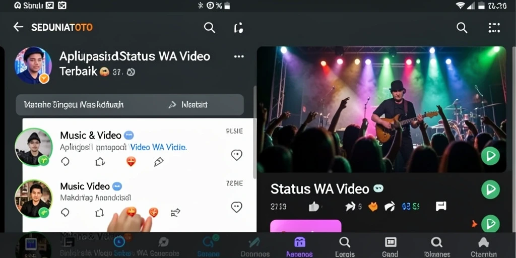 Antarmuka SEDUNIATOTO yang memudahkan pengguna untuk menemukan video.