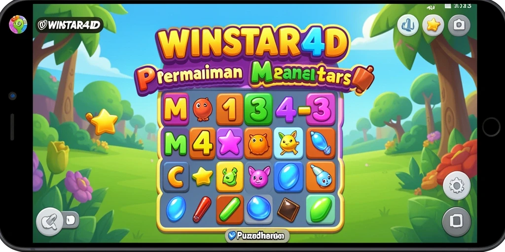 Antarmuka permainan WINSTAR4D menampilkan grafis cemerlang dan gameplay yang seru.